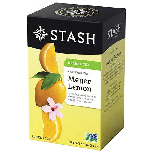 Stash Tea Meyer Lemon Herbal Tea Case of 6/20 Bags