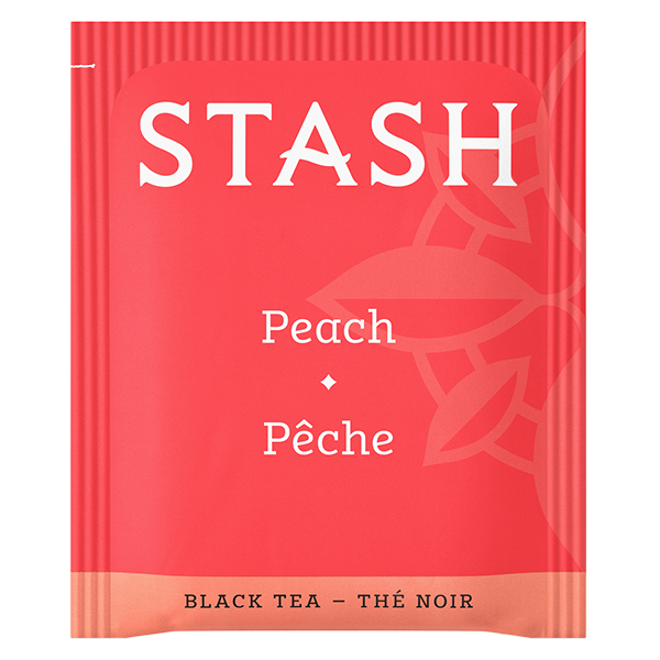 Stash Tea Peach Black Tea Bags Case of 6/20 Bags