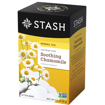 Stash Tea Soothing Chamomile Herbal Tea Bags Case of 6/20 Bags