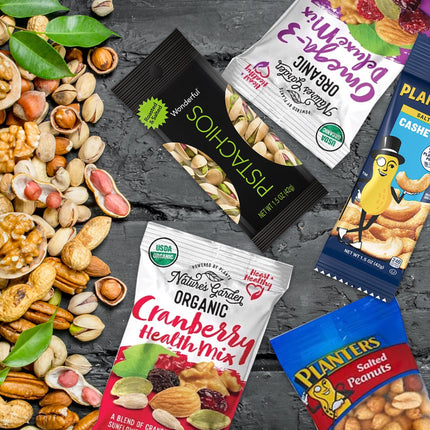 Ruthy's Outlet Nuts Snack Variety Packs - Mixed Nuts and Trail Mix, Healthy Snacks Care Package ( 32 Count)
