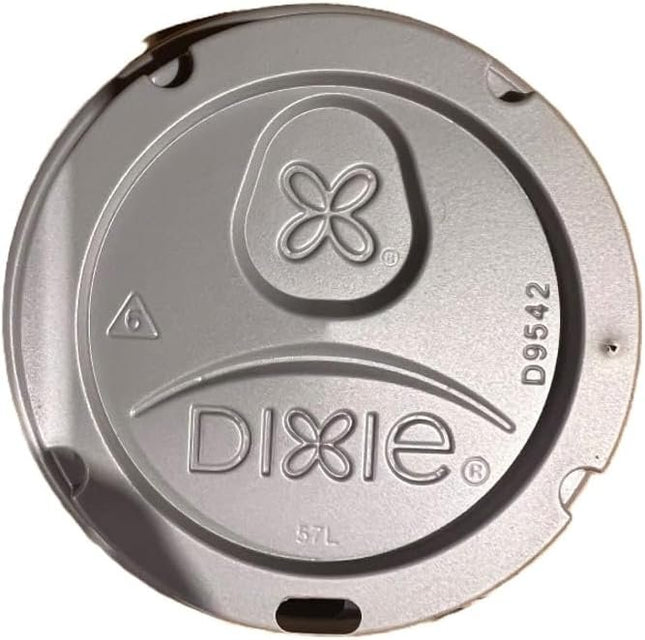 Dixie D9542G Dome Lid for 10-16 Ounce PerfecTouch Cups and 12-20 Ounce Paper Hot Cups, Grey 100 Lids