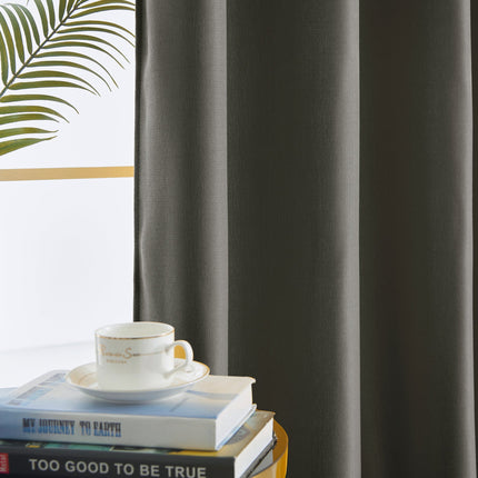 Blackout Room Darkening window Curtains, Solid Grommet Noise Reduction Drapes, 2 Panels, 54 x 84 inch