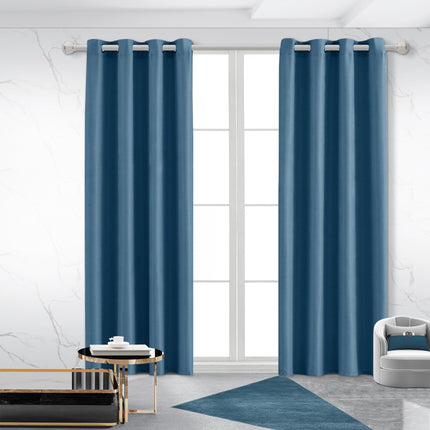 Blackout Room Darkening window Curtains, Solid Grommet Noise Reduction Drapes, 2 Panels, 54 x 84 inch