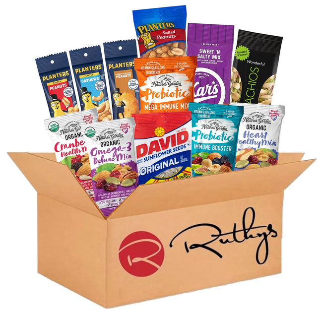 Ruthy's Outlet Nuts Snack Variety Packs - Mixed Nuts and Trail Mix, Healthy Snacks Care Package ( 32 Count)