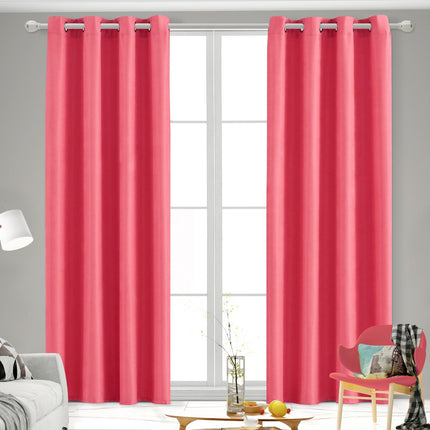 Blackout Room Darkening window Curtains, Solid Grommet Noise Reduction Drapes, 2 Panels, 54 x 84 inch