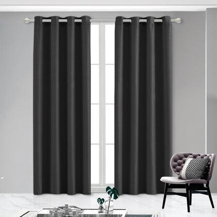 Blackout Room Darkening window Curtains, Solid Grommet Noise Reduction Drapes, 2 Panels, 54 x 84 inch