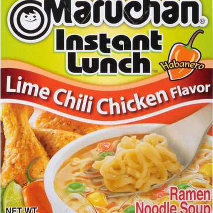 Maruchan Ramen Instant Cup Noodles 12 Count - 6 Beef Flavor & 6 Lime Chili Chicken Flavor Lunch / Dinner Variety, 2 Flavors