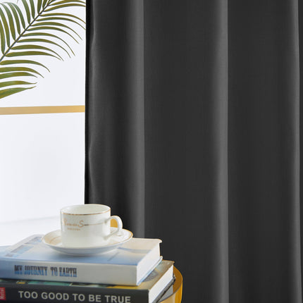 Blackout Room Darkening window Curtains, Solid Grommet Noise Reduction Drapes, 2 Panels, 54 x 84 inch