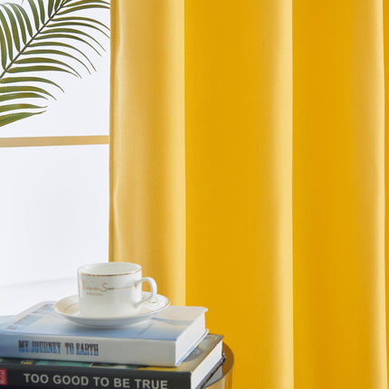 Blackout Room Darkening window Curtains, Solid Grommet Noise Reduction Drapes, 2 Panels, 54 x 84 inch
