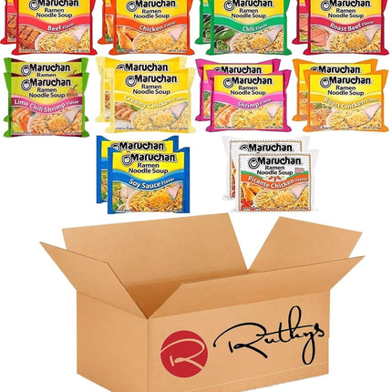 Ramen Noodle Soup Variety Pack MIx, 10 Flavors, 3 Ounce, 2 Packages each Flavor, Total 20 Packages