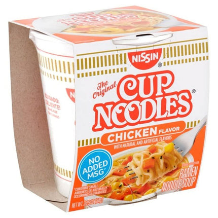 Nissin Cup Noodles Soup Instant Cup 24 Count 12 Instant Chicken Cup, 12 Instant Beef Cup, Soup Lunch / Dinner Variety, 2 Flavors