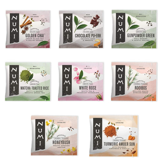 Numi Assorted Flavors, Organic Tea Bag Sampler Veriety Pack