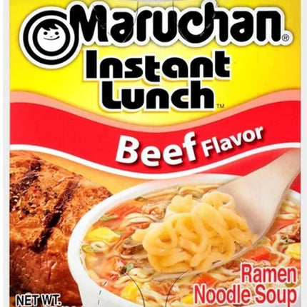 Maruchan Ramen Cup Noodles Instant 24 Count - 12 Beef cups & 12 Chicken cups Lunch / Dinner Variety, 2 Flavors